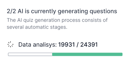 Quiz statuses overview